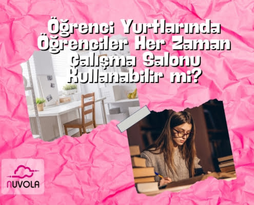 Öğrenci Yurtlarında Öğrenciler Her Zaman Çalışma Salonu Kullanabilir Mi? yazısı altında ders çalışan öğrenci ve çalışma odası
