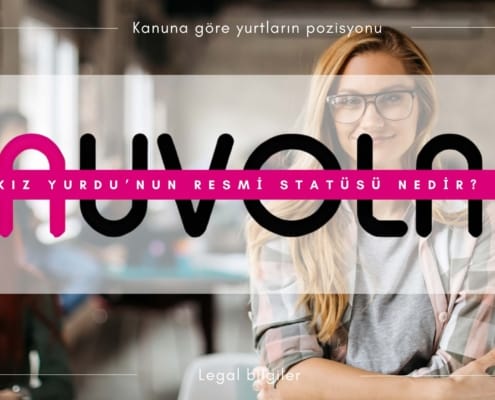 geri planda iş kadını görseli. Üzerinde Nuvola logosu ve Kız Öğrenci Yurdu’nun resmi statüsü nedir? yazısı.